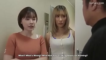 欲求不満な若妻達で隣人のおじさんと絡み合う中出し不倫3Pセックス